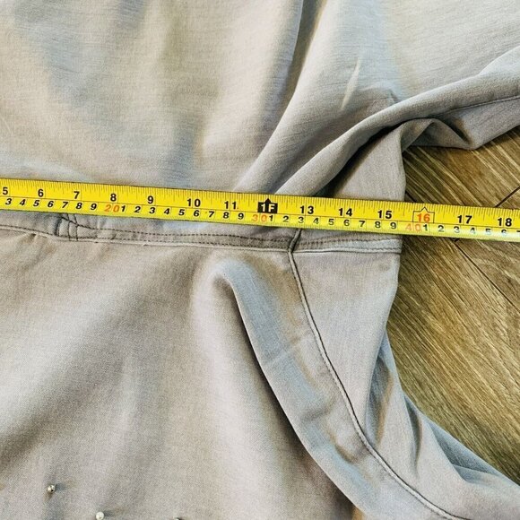 Laura Plus Women’s Pants 24 Grey With Pearls Plus Size - Picture 11 of 13